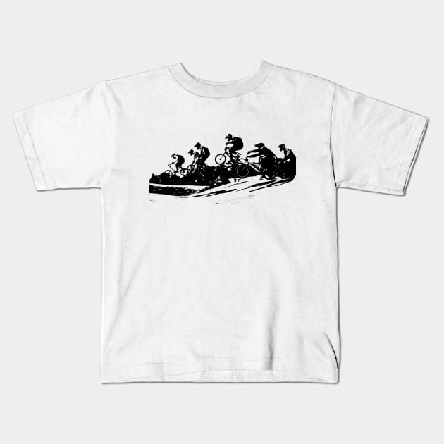 bmx Kids T-Shirt by rickylabellevie